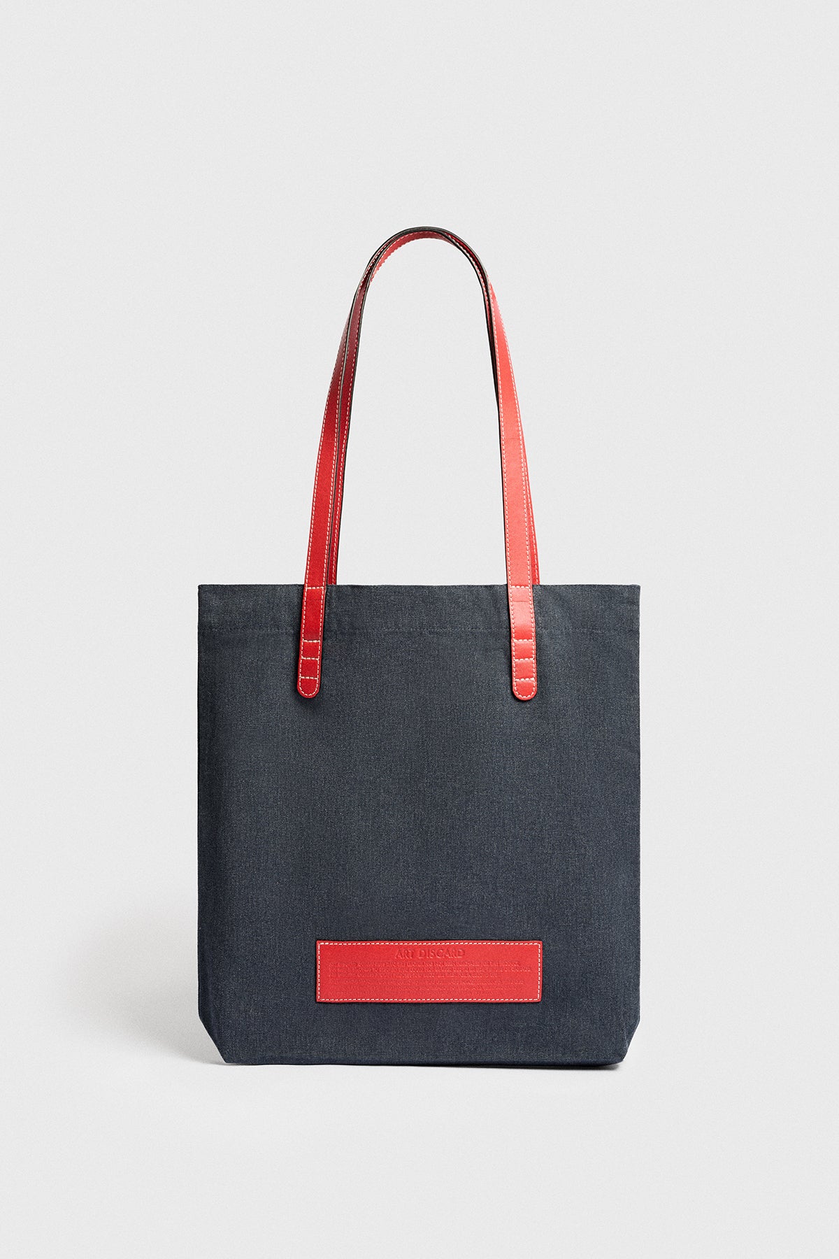 Denim-Red Tote Bag