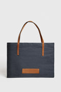 Denim-Brown Grand Tote Bag
